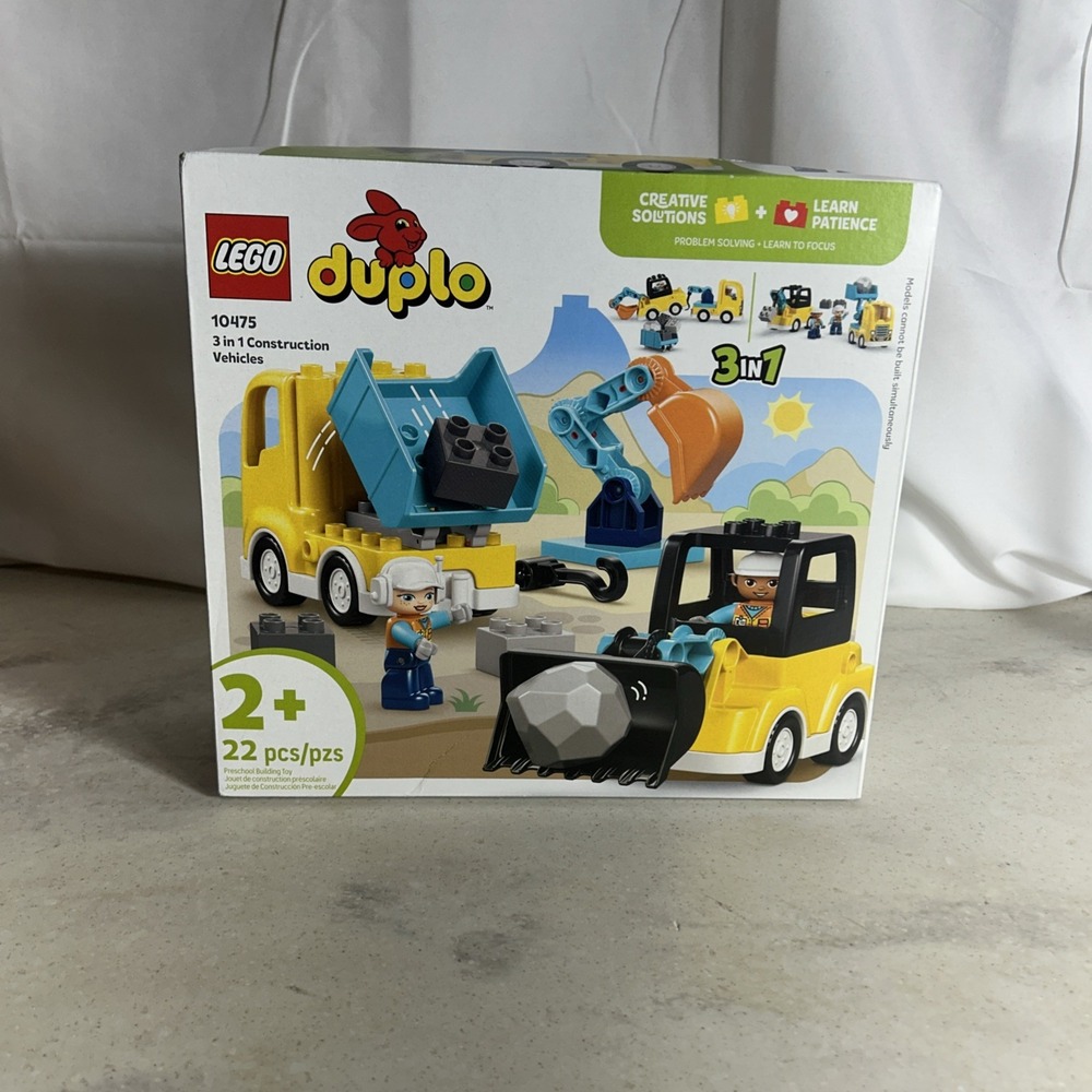 LEGO DUPLO 10475 Truck & Tractor Excavator Building Toy New-in-Box